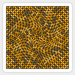 Twisted Metaballs Pattern (Gold) Sticker